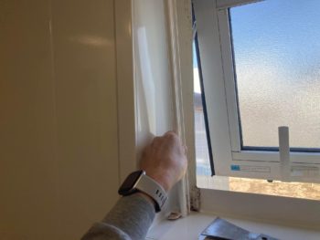 【ユニットバス交換後の脱衣室内装完了】