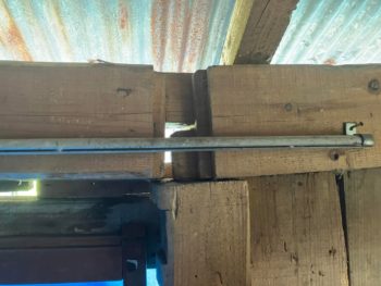 【テラス倉庫を片付け確認】