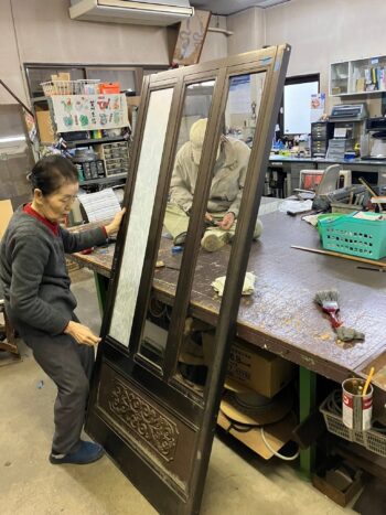 【玄関引戸のガラス交換】